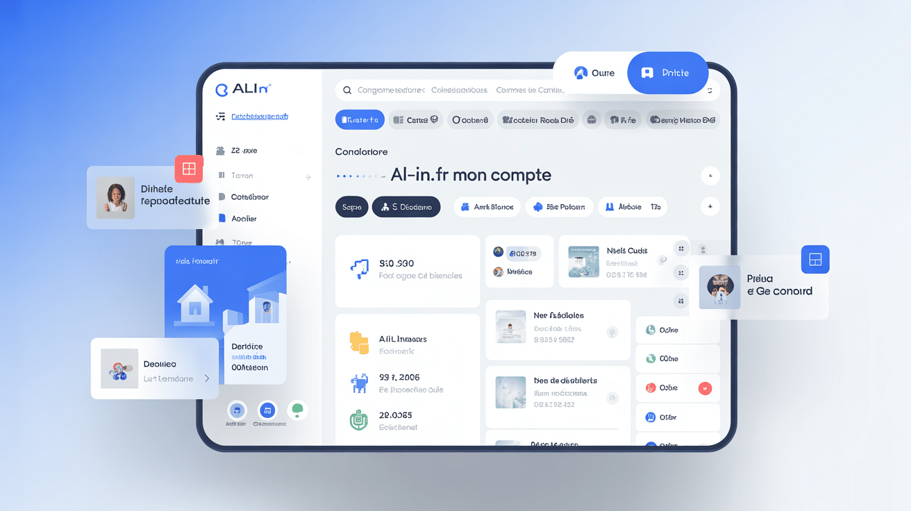 Interface web al-in.fr mon compte