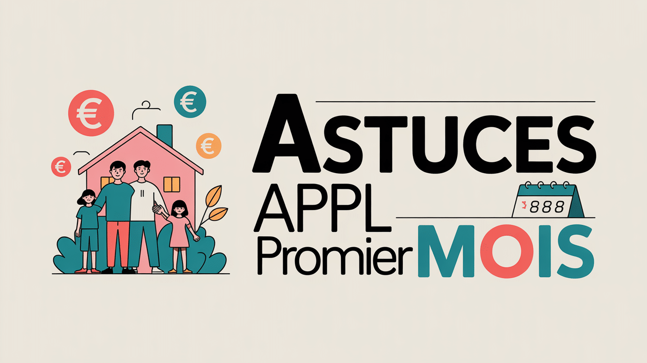 Famille devant maison avec calendrier et euros