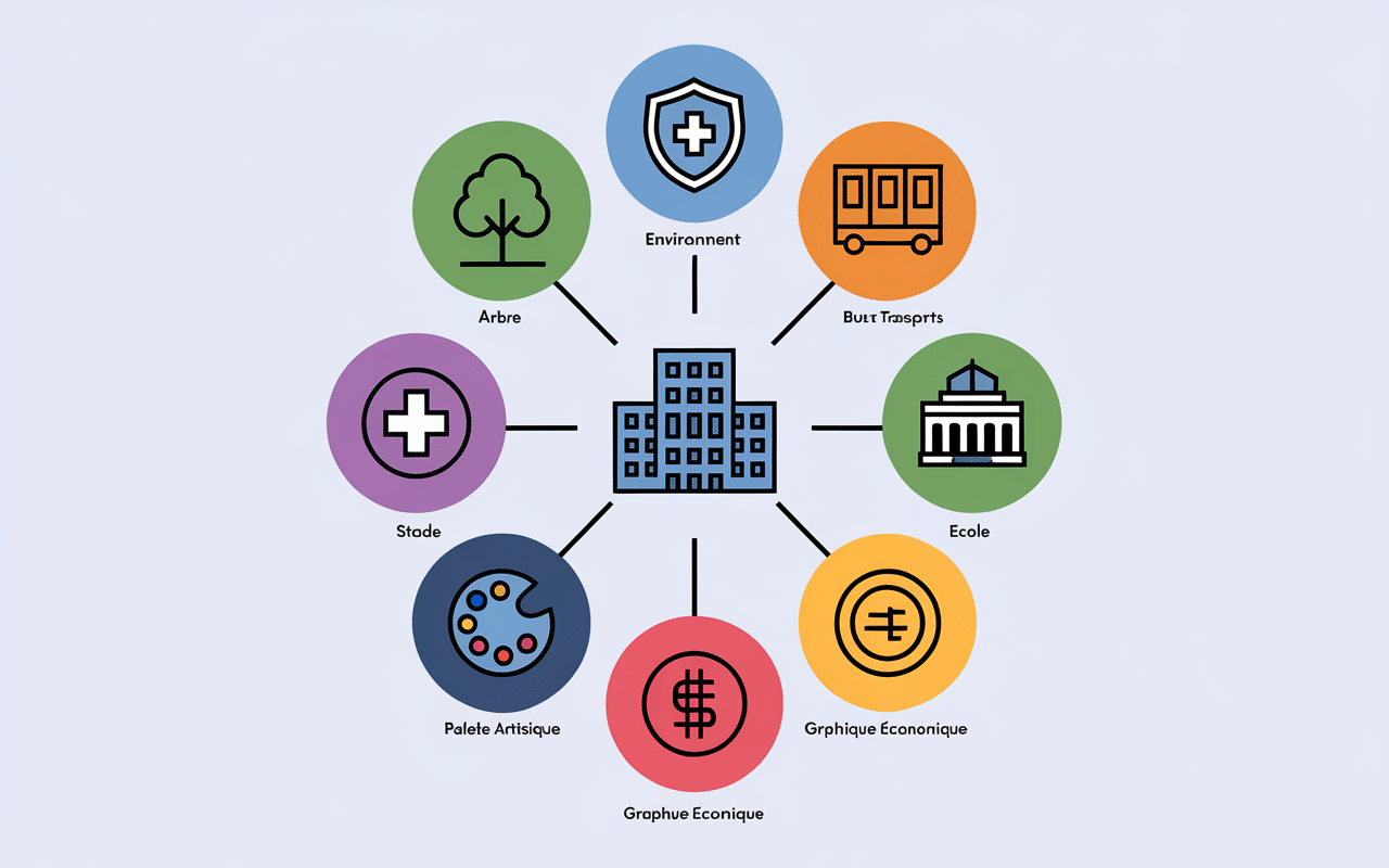 Infographie des critères pour une ville idéale