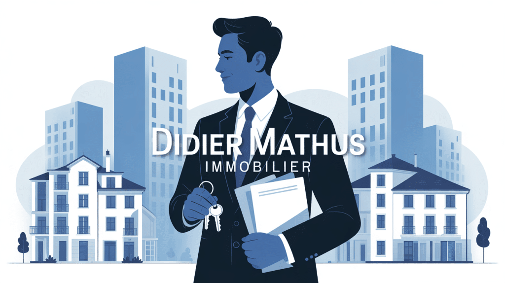 Didier Mathus devant immeubles stylisés