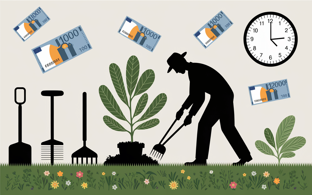 Entretien du gazon anglais avec coûts cachés