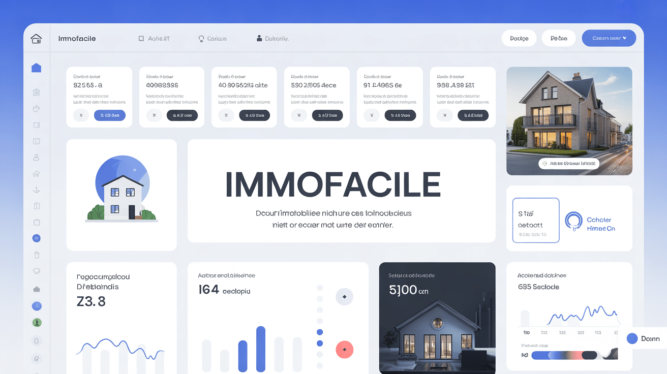 Interface du logiciel Immofacile sur écran