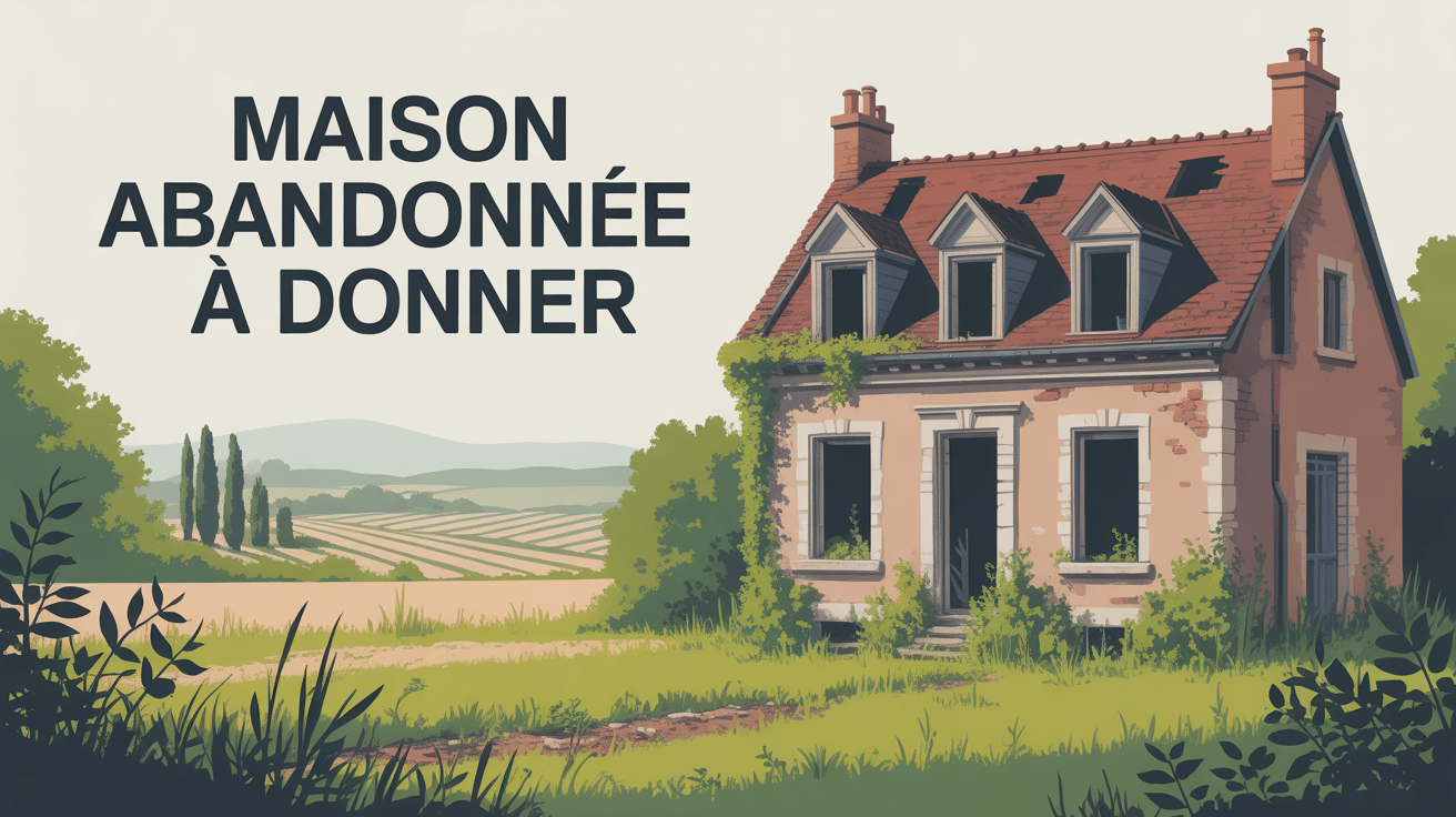 Maison abandonnée à donner devant campagne française