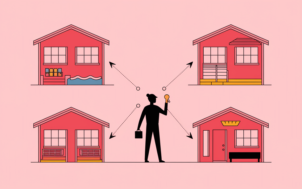Illustration de la structure de propriété d'un condominium condo