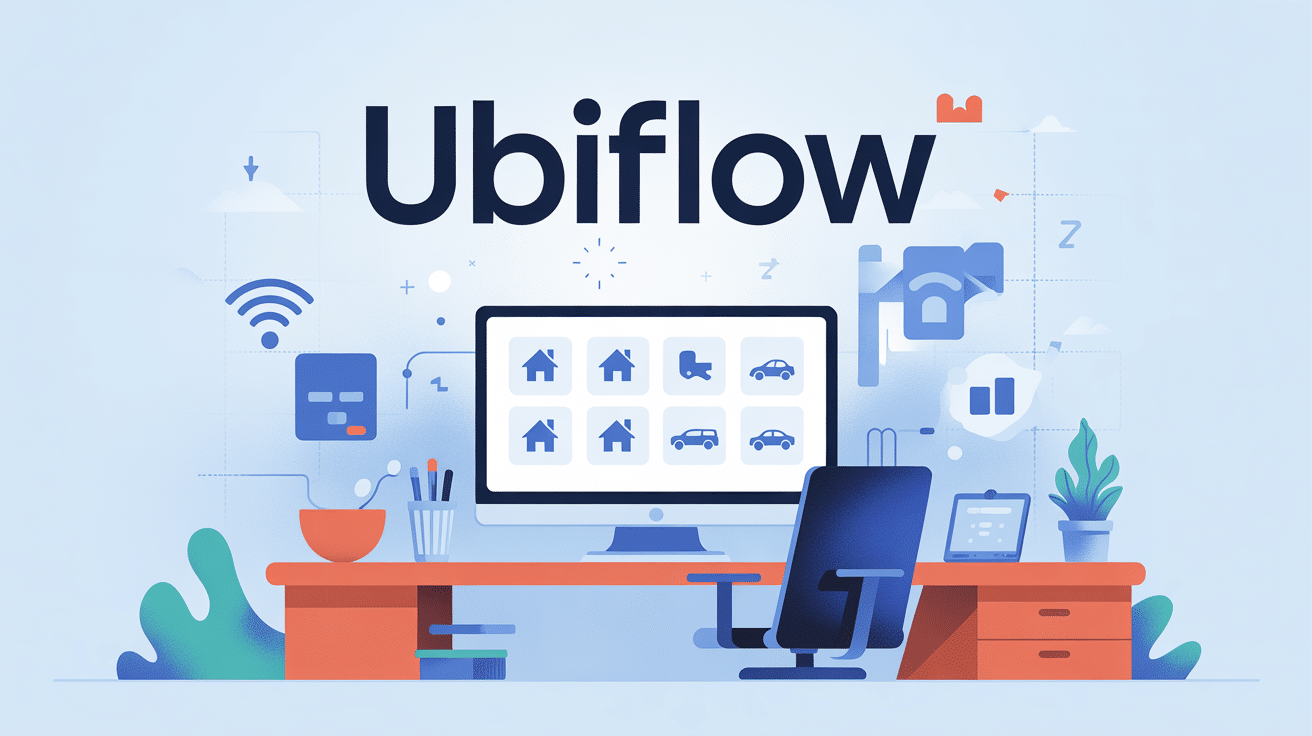 Ubiflow sur ordinateur bureau professionnel