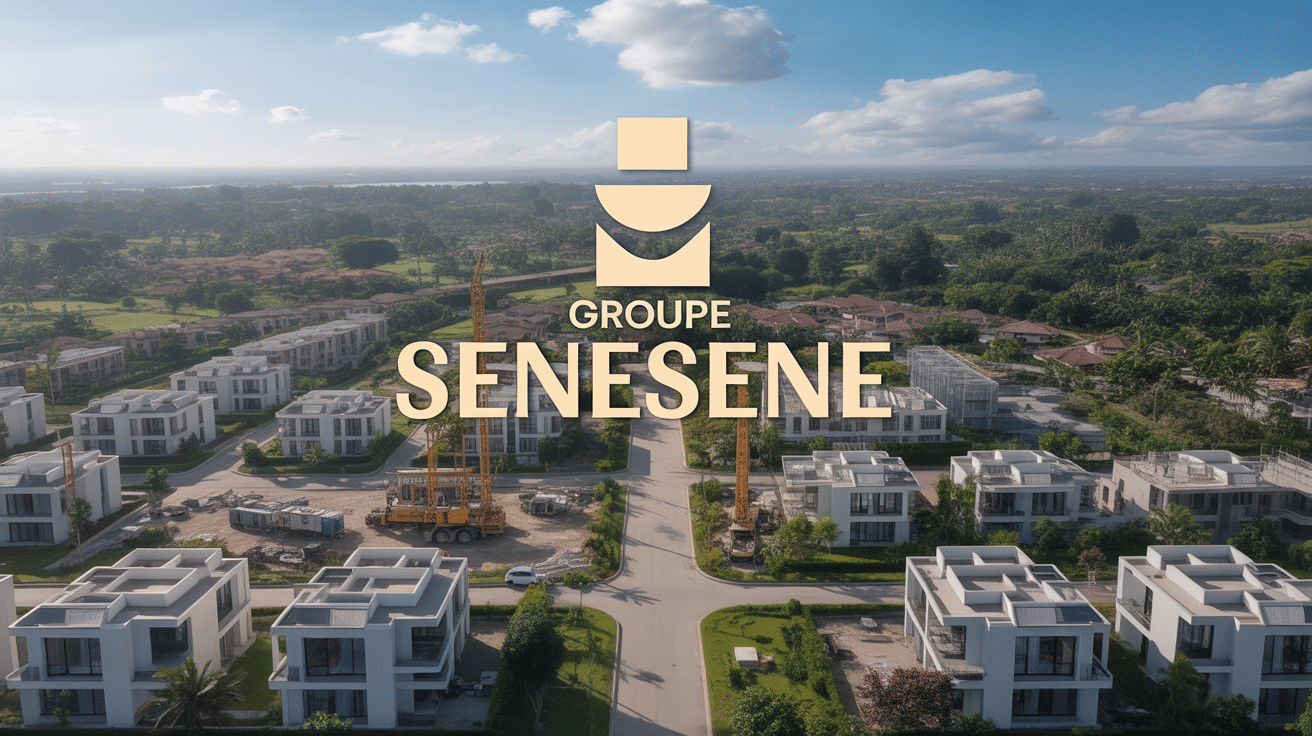 Vue aérienne quartier résidentiel Senesene