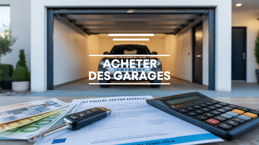 Acheter des garages vue porte basculante voiture investissement