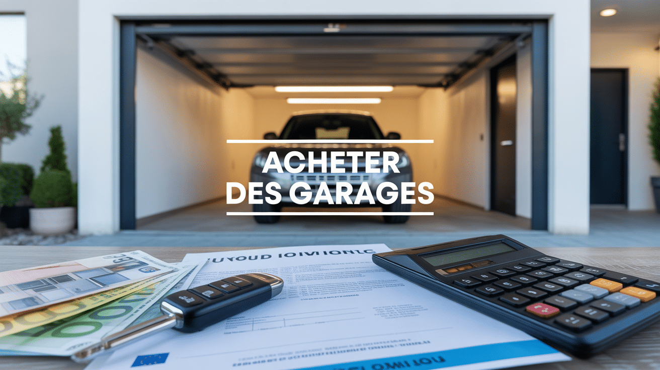 Acheter des garages vue porte basculante voiture investissement