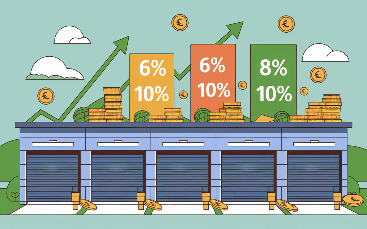 Acheter des garages rendement illustration stylisée