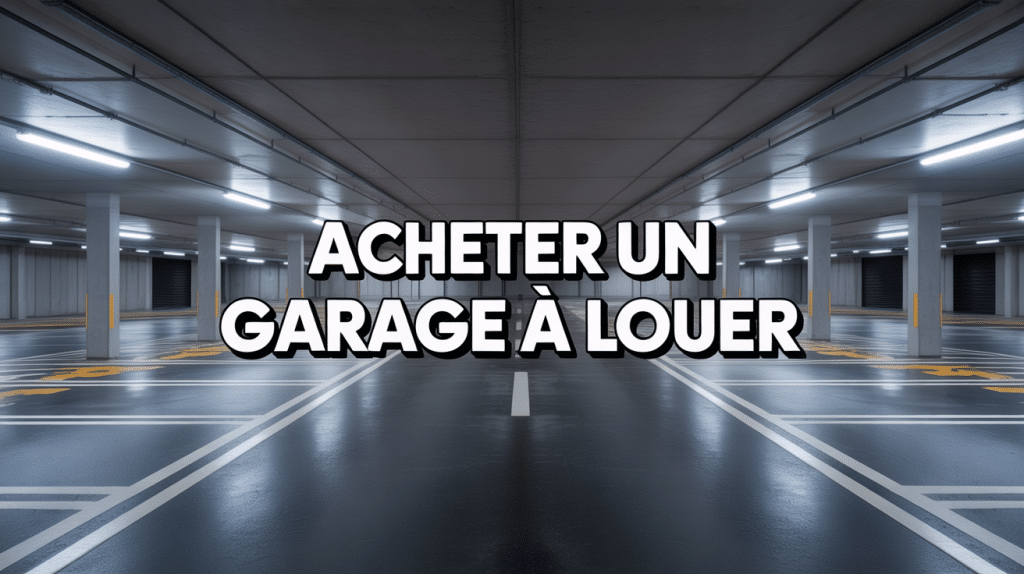 acheter un garage et le louer illustration parking sous terrain lumineux