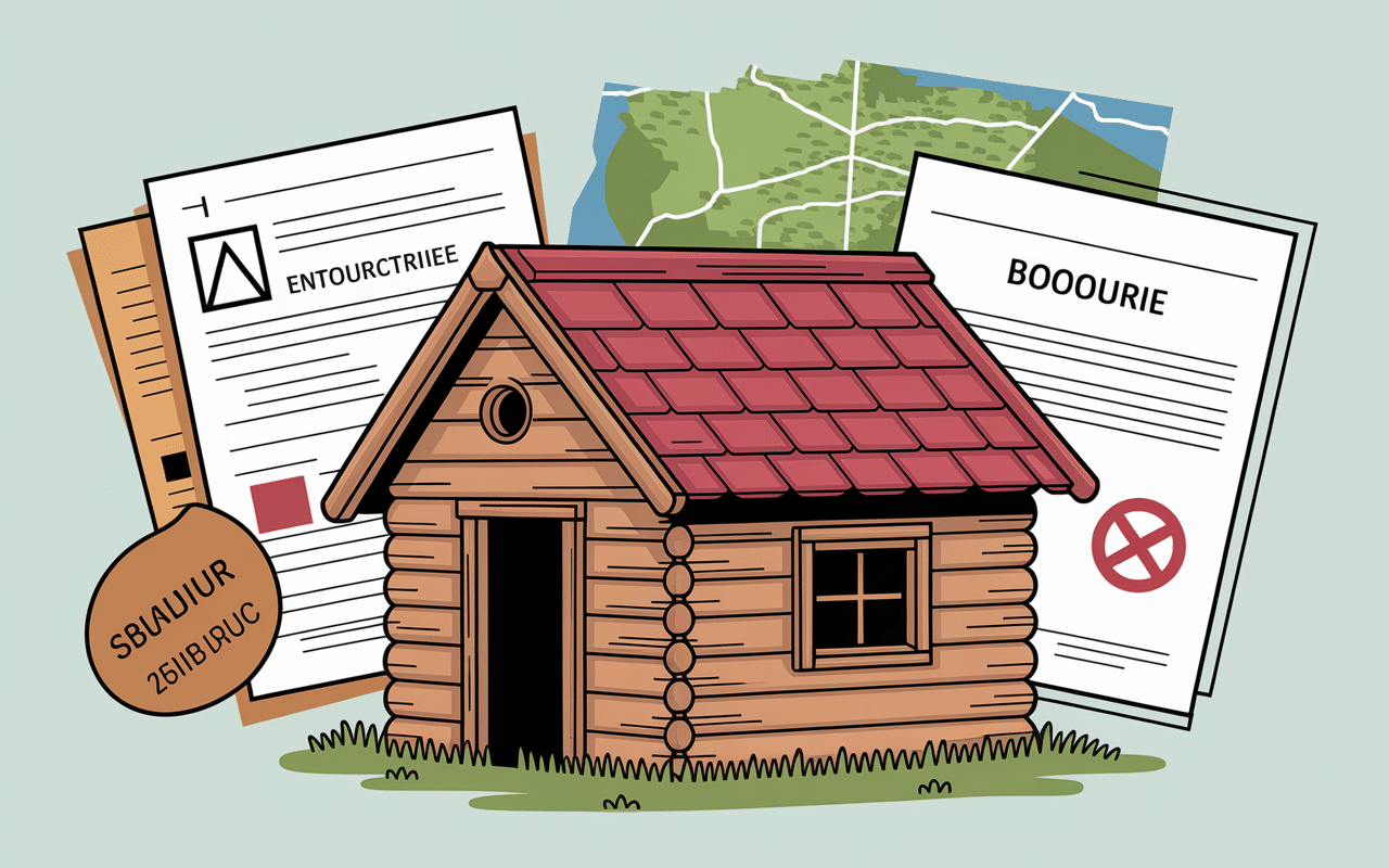 Illustration cabanon cadastré sur terrain non constructible