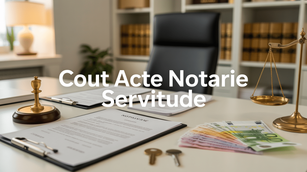 cout d'un acte notarié pour une servitude vue bureau notaire
