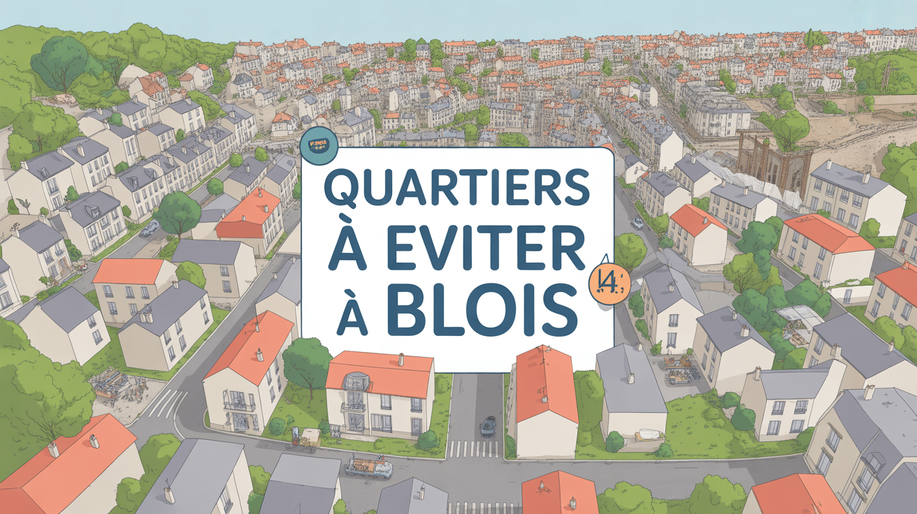 Vue aérienne des quartiers à éviter à Blois