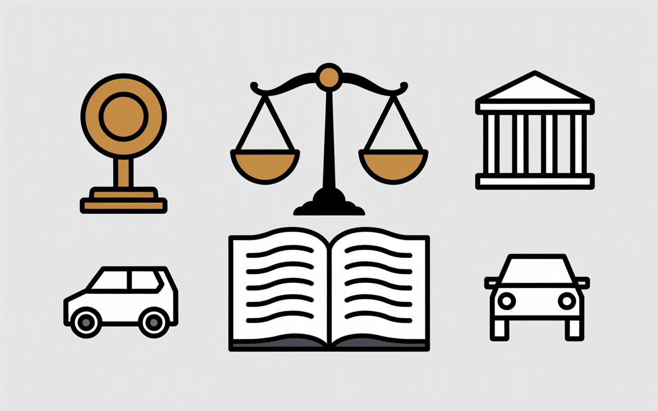 Document officiel loi place de parking par appartement symboles juridiques