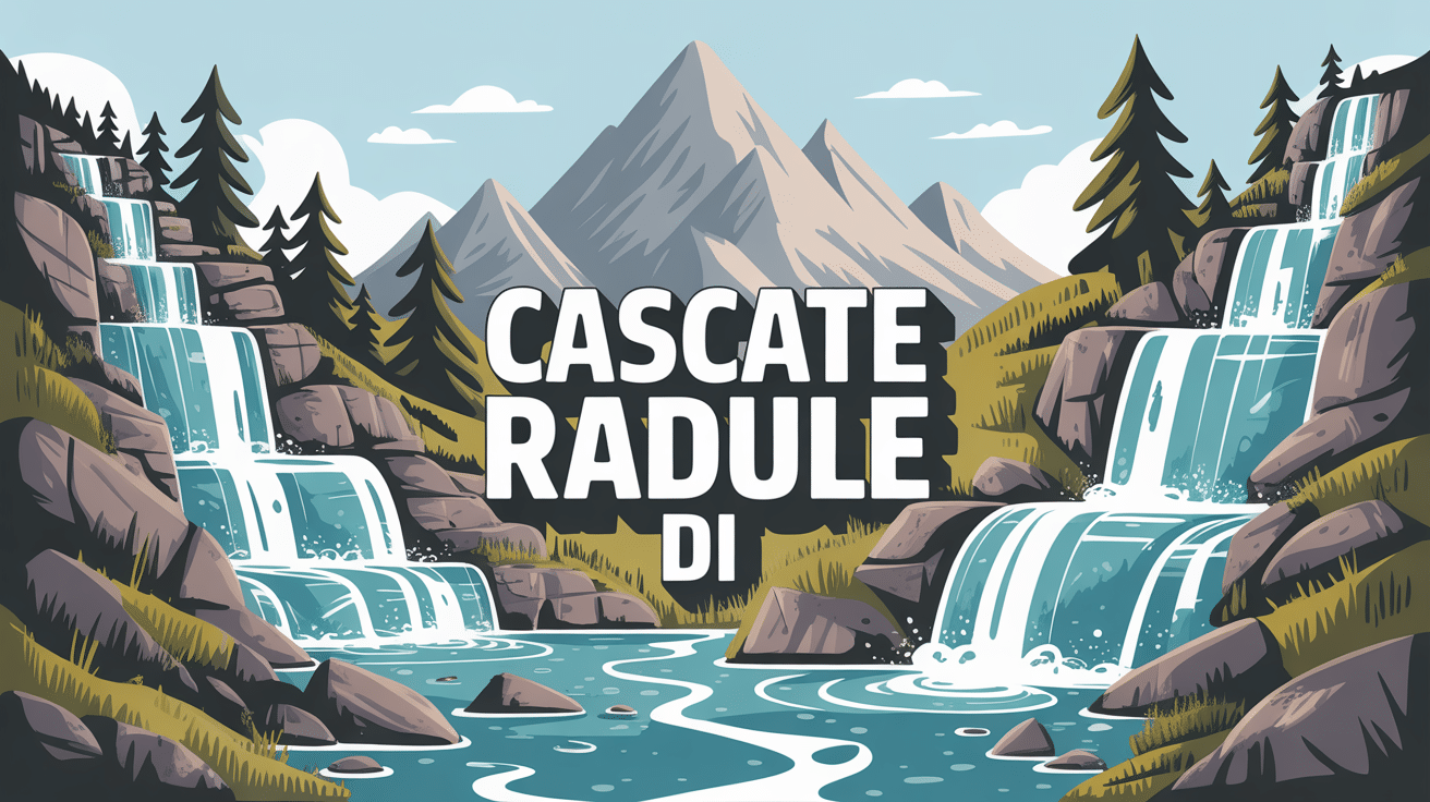 Vue panoramique cascate di radule en montagne