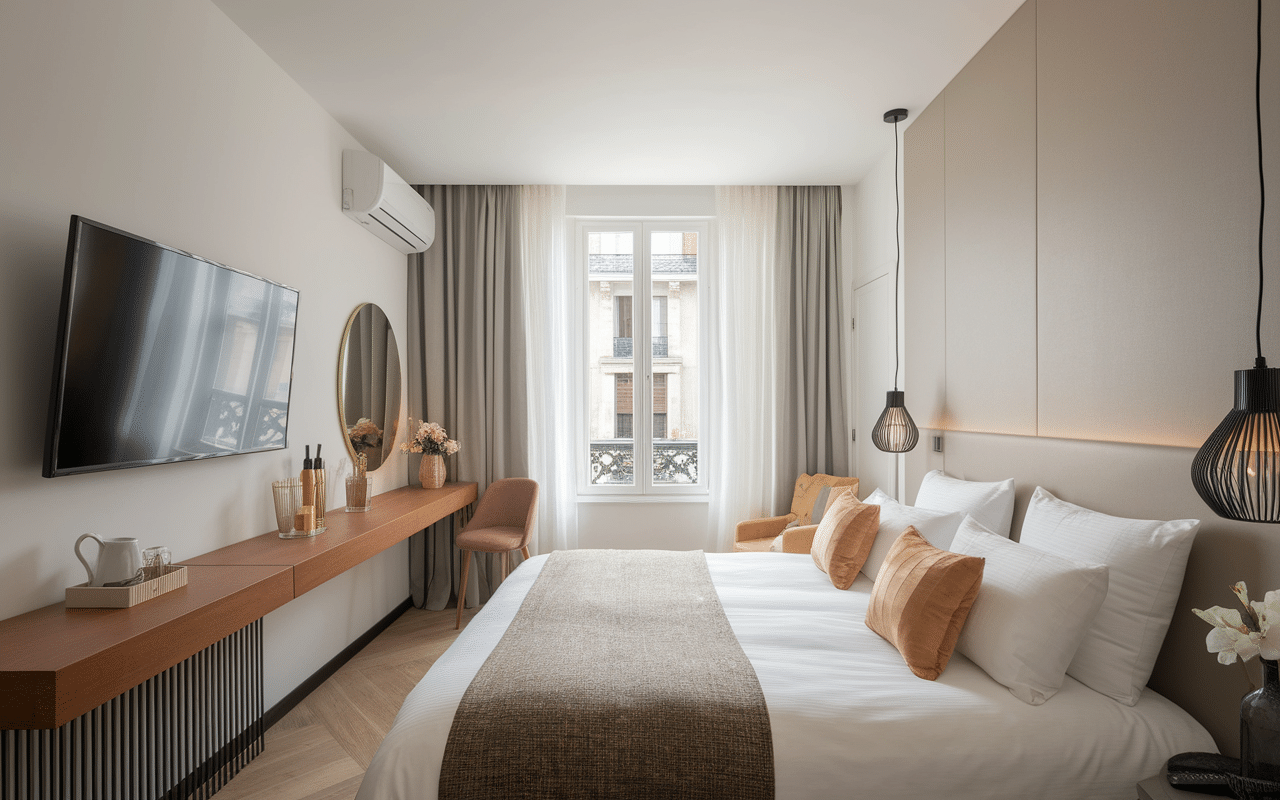 chambre hotel coypel paris moderne et cosy