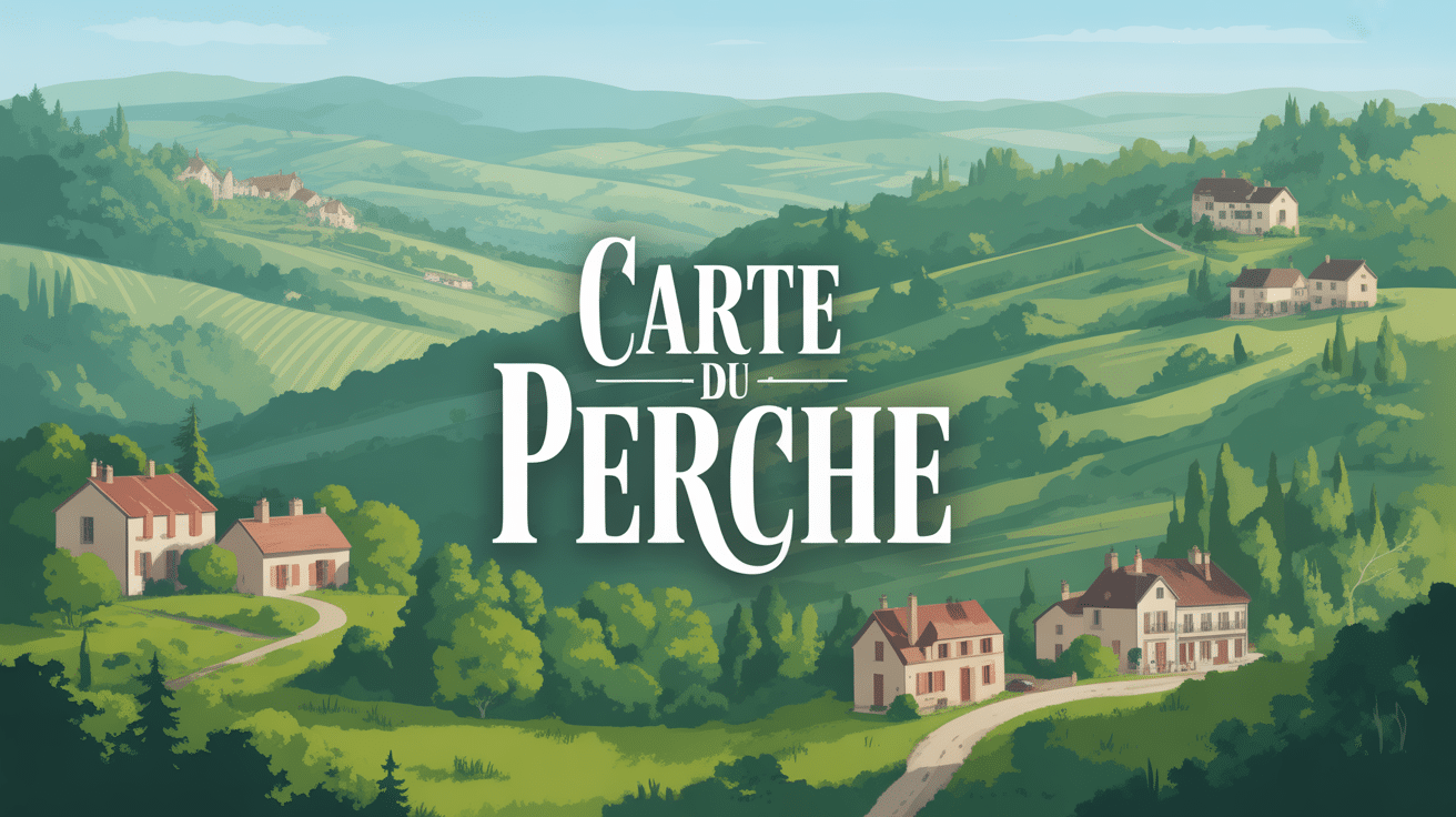 Le Perche carte vue aérienne campagne bocages