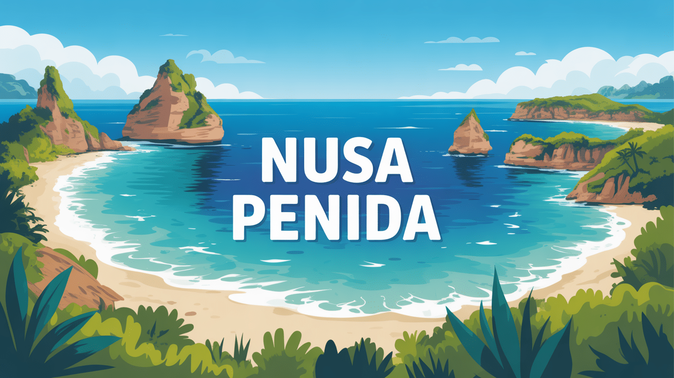 Nusa Penida falaises plage sable eaux turquoise