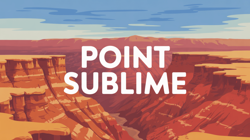 Vue panoramique point sublime grand canyon