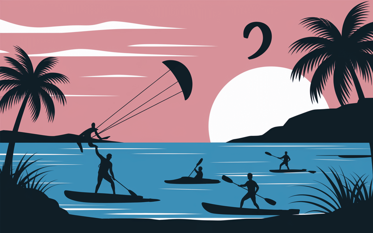 Porto Pollo kitesurf planche voile kayak