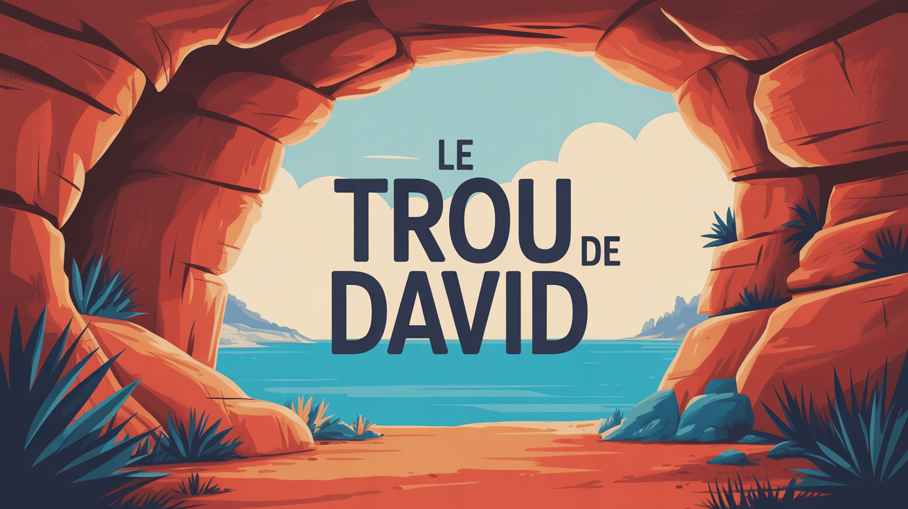 Illustration trou de David arche rocheuse vue panoramique