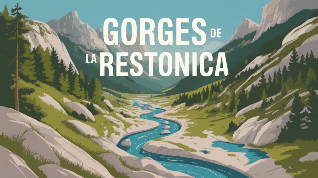 Vue aérienne des gorges de la Restonica - tragone di a Restonica avec rivière et montagnes