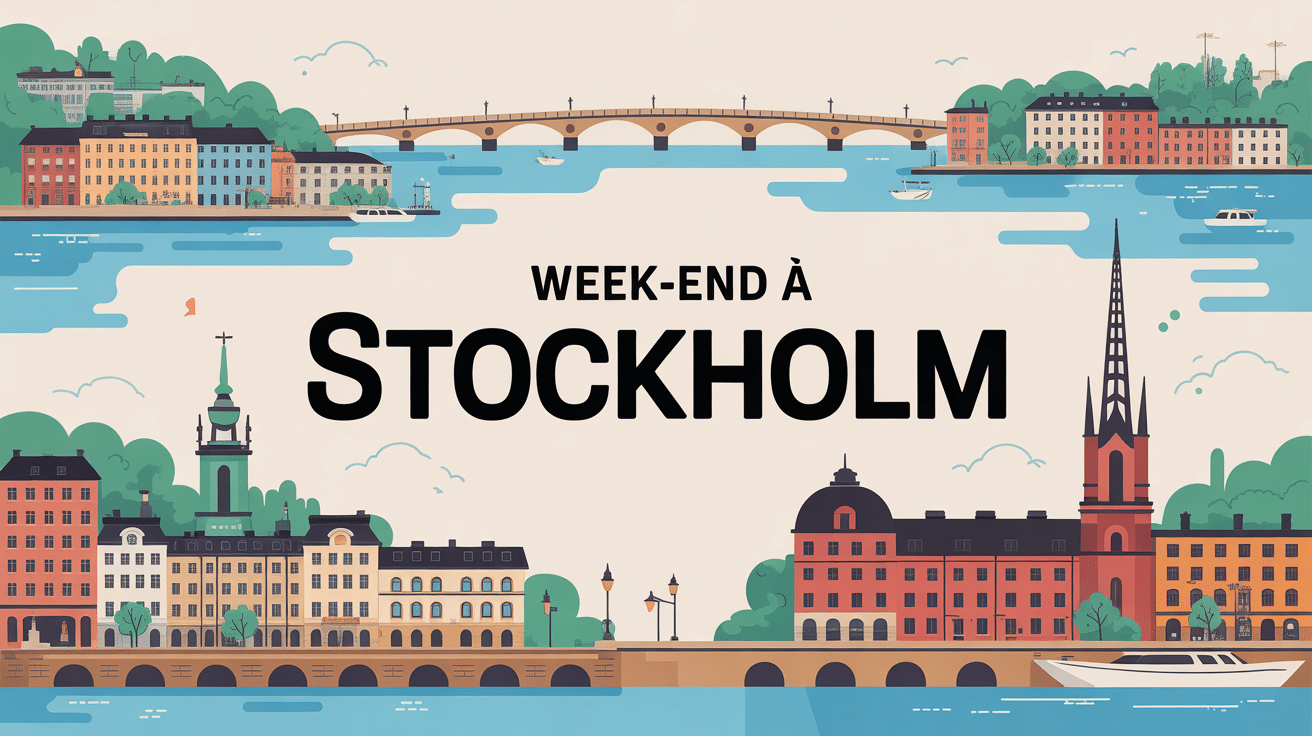 Vue panoramique ville nordique pour week end à Stockholm