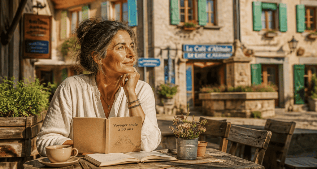 voyager seule femme 50 ans café méditerranée