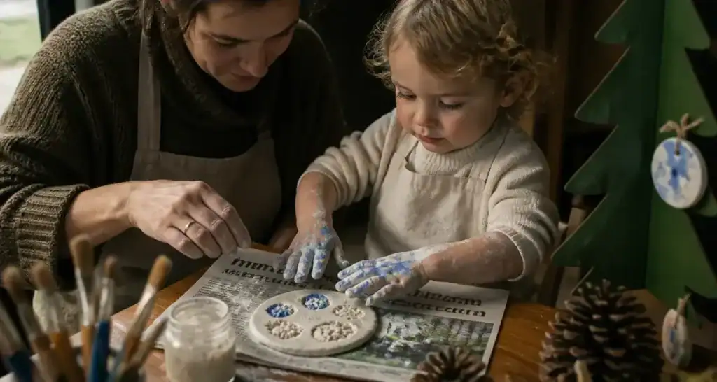 Bricolage de Noël pour enfant de 2 ans : 5 activités simples, sûres et sans gâchis