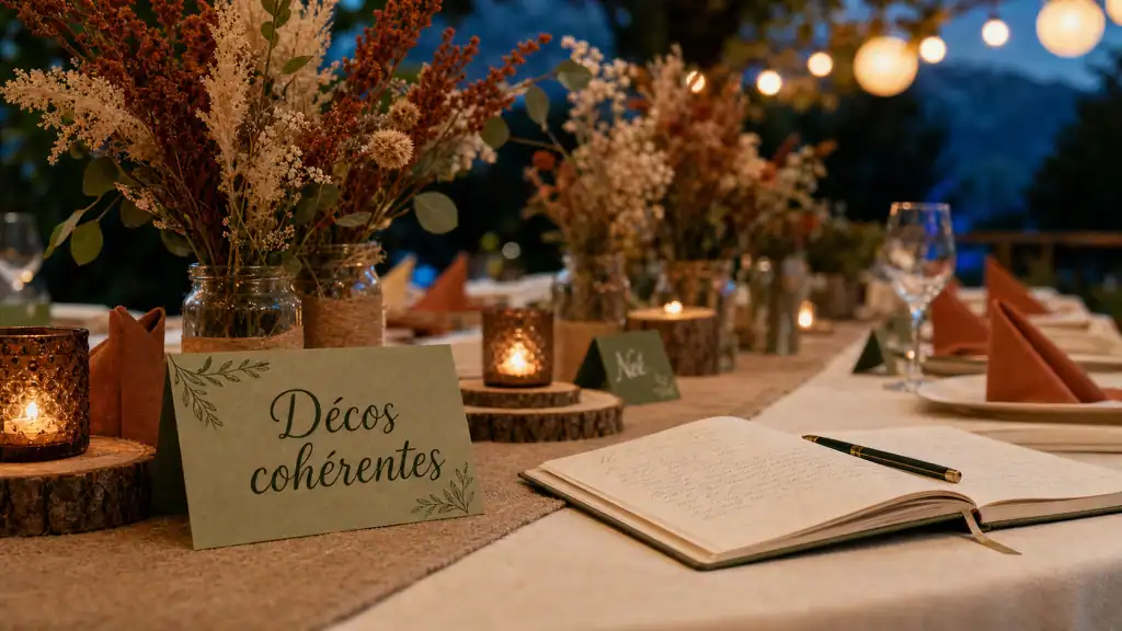 Décos de mariage : harmoniser lieu, saison et budget sans surcharge