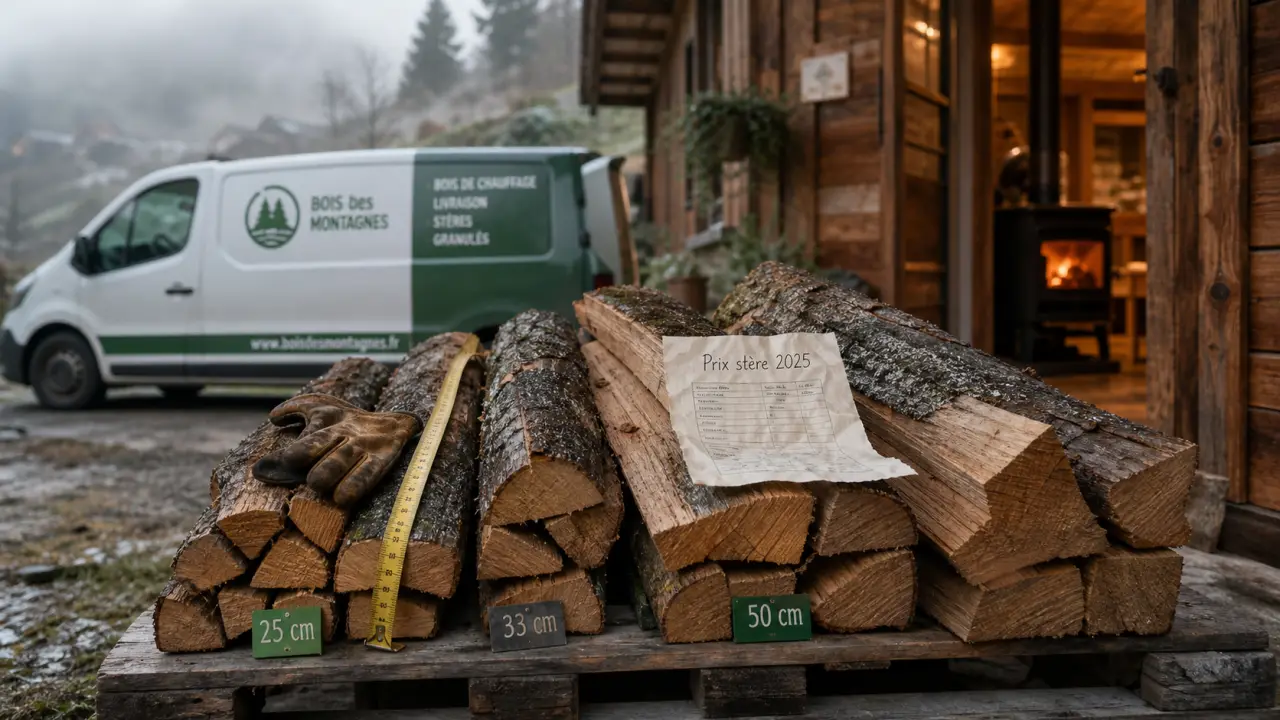 Prix du stere de bois 2025, stère 70 à 120 €