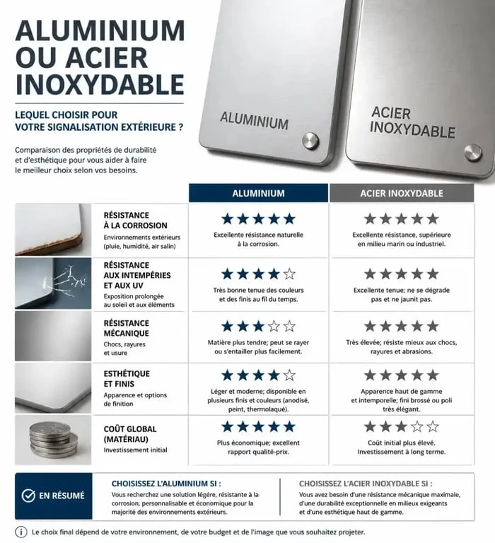 Comparatif des matériaux pour numéro de maison design