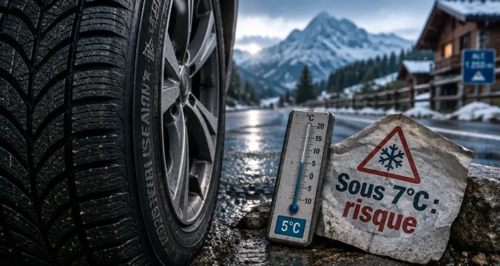 Pneus 4 saisons : pourquoi les éviter quand le thermomètre passe sous 7 °C